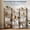 Brown, variant on Qinain 4-Tier 11 Open Shelves Bookshelf Metal Frame Triple Column Sturdy Storage Organizer