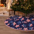 thumbnail image 5 of Rateoe American Stars Pattern Christmas Tree Skirt with Ties , Christmas Tree Decorations, Farmhouse Christmas Decor Xmas Holiday Decorations-30", 5 of 6