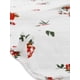 thumbnail image 5 of Camisa de algodón con volantes en la parte superior y cuello vuelto para mujer Rojo S, 5 of 5