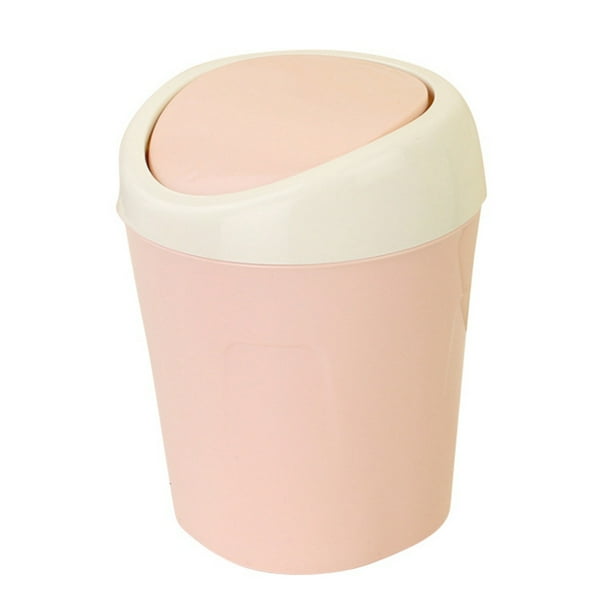 Pretty Comy Trash Can Creative Mini Desktop Plastic Bucket Bin 3 Colors