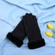 thumbnail image 1 of Xiao Hua Guantes de invierno para mujer, guantes térmicos, resistentes al viento, de ante, negros., 1 of 3