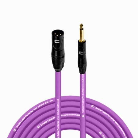 Coluber Cable - Unbalanced XLR Cable Male-1/4" TS Audio and Microphone Cable 50ft