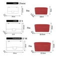 thumbnail image 6 of Classic Flap Insert organizer Felt material Women Makeup Bag liner Travel Portable Cosmetic Bag Shaper, 6 of 7