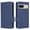 Darkblue, variant on Wallet Case for Google Pixel 7, Soft Silicone Lychee Pattern PU Leather Shockproof Flip Cover with Card Slots Holder Magnetic Clasp Lock Drop Resistant Kickstand Phone Case,Brown