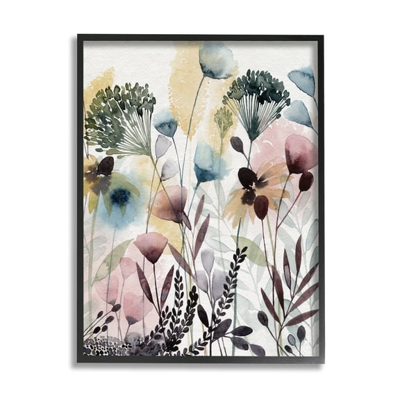 Stupell Industries Wild Florals Opaque Layers Soft Watercolor Pink Blue, 11 x 14, Designed by Grace Popp