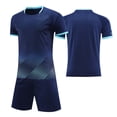 thumbnail image 2 of Custom Football Kit Set for Adult and Child, Name Number Team Logo DIY Family Match Personalized Jersey Shirt Shorts Set, Dad and Son Matching Outfits Navy XXXXXL, 2 of 6