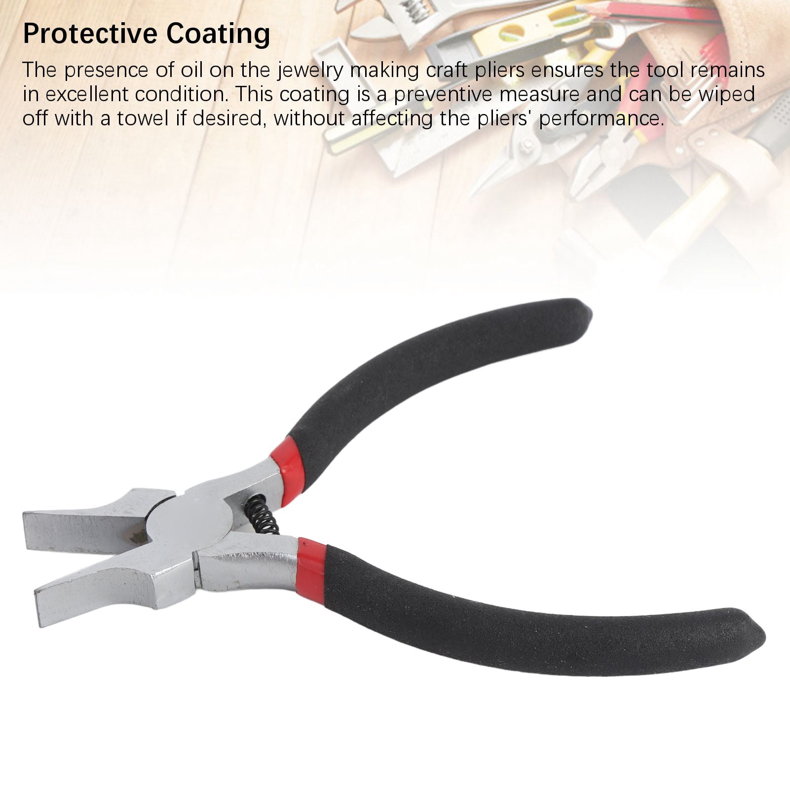 BIMZUC 5.31 Inch / 13.5 cm Wide Flat Nose Pliers Multifunctional Ni Iron Alloy Thin Needle Nose Jewelry Pliers for Crafting Wire Bending