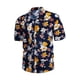 thumbnail image 4 of Camisa de manga corta con solapa y estampado hawaiano para hombre Pompotops  oipoqjl47372, 4 of 7