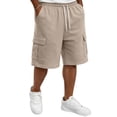 thumbnail image 2 of Cargo Shorts for Men Outdoor Work Athletic Walking Shorts Summer Hiking Fit Casual Shorts with Multi Pockets Khaki 5XL, 2 of 7