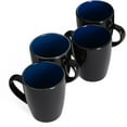 thumbnail image 2 of Bestone Coffee Mugs,Black Coffee Coffee Mug Set of 4,12 oz Ceramic Coffee Cups with Large Handles, Black Mug, Easy to Clean & Hold,Blue and Black, 2 of 5