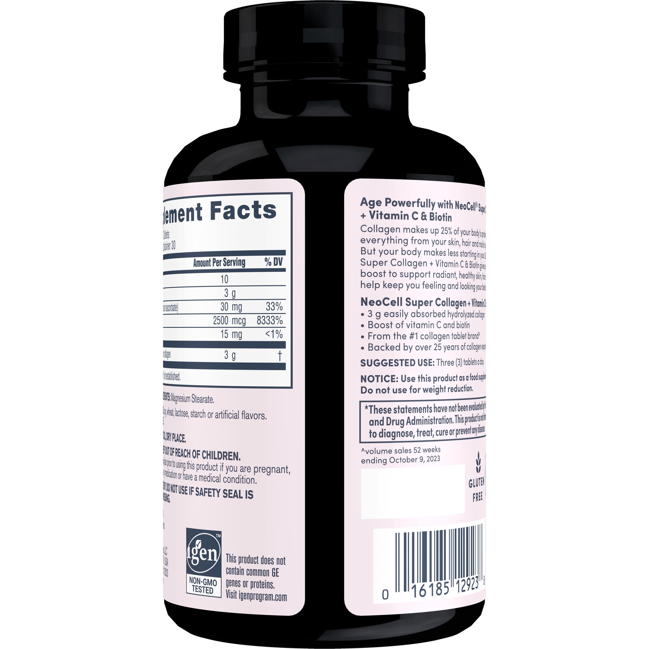 NeoCell Grassfed Collagen Peptides +Vitamin C & Biotin 6000mg 90 Tablets