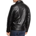 thumbnail image 2 of Mens Sheepskin Real Leather Jacket Zipper Biker Moto Slim Fit Jacket A239, 2 of 3