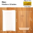 thumbnail image 3 of HOMEIORA Cellophane Treat Bags 8" x 12", 100 Pack Clear Goodie Bags, Bottom Gusset for Stand-Up Display, Small Plastic Gift Wrap for Cookies, Candy, Party Favors, Popcorn, Includes 100 Gold Ties, 3 of 7