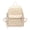 Beige, variant on Floral School Backpack, PU Leather Waterproof Backpack with Pendant, Heavy Duty Mini Bookbag for Travel Work College, Beige
