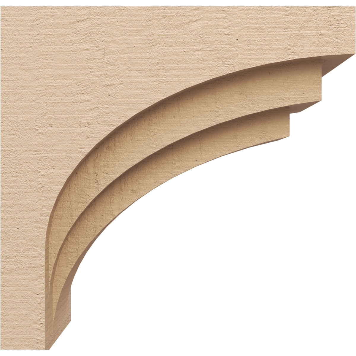 8"W x 16"D x 16"H Classic Rockford Rough Cedar Woodgrain TimberThane Corbel, Primed Tan