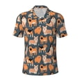 thumbnail image 2 of Daiia Corgi Collie Pug Pattern Men’s Polo Shirts,Solid Deck Shirt,Classic Fit, Breathable Cotton Polo for Casual and Sport Wear-Small, 2 of 7