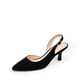 thumbnail image 1 of Zapatos DREAM PAIRS Tacones Kitten Slingback Negro Nubuck 6.35 cm, 1 of 7