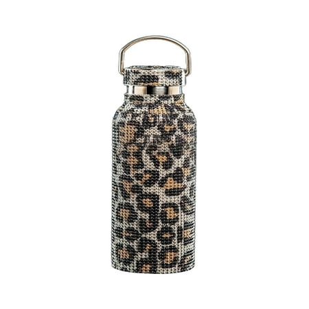 

Opolski Sparkling Rhinestone Studded Insulated Bottle 304 Stainless Steel Heat Resistant Insulated Cup for Office