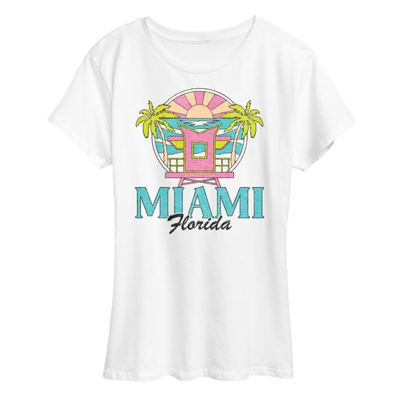 Instant Message - Miami Florida -Women's Short Sleeve Graphic T-Shirt