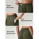 thumbnail image 5 of Pantalones Willit de lino para mujer, pierna ancha, color verde militar, talla XS, 5 of 7