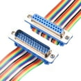 thumbnail image 5 of Uxcell DB25 Male to DB25 Female IDC Rainbow Wire Flat Ribbon Cable Connector Ribbon Multicolor 1pcs, 5 of 5