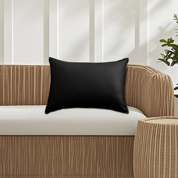 Funda de almohada rectangular impermeable para exteriores, moderna, de color sólido, para respaldo de almohada, fundas de almohada para exteriores