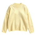 thumbnail image 3 of BODOAO Women's Oversized Sweater Crew Neck Long Sleeve Knit Pullover Drop Shoulder Loose Fit Soft Casual Fall Winter Top for Women Warm Cozy Fashion Everyday Wear Yellow 5XL, 3 of 3
