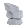 thumbnail image 4 of Swivel Accent Chair | Perfect for Main Living Spaces | Gray Velvet Fabric on Sturdy Frame | Supports Heavy Loads, 4 of 5