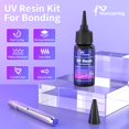 thumbnail image 2 of Kit de resina UV Honcaring de secado rápido con pegamento transparente ligero de 30 g/30 ml, 2 of 7