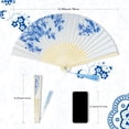 thumbnail image 5 of Hand Fans for Women Foldable, Paper Fans Handheld, Chinese Fan & Japanese Fan for Party, Bamboo Silk Folding Hand Fan for Wedding & Home Decoration, 5 of 6