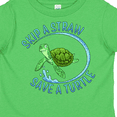 thumbnail image 4 of Inktastic Skip a Straw Save a Turtle with Cute Green Sea Turtle Boys or Girls Toddler T-Shirt, 4 of 5