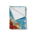 thumbnail image 2 of Fish Soft Flannel Fleece Blanket, Stained Glass Inspired Mosaic Art Fish with Tangerine and Sky Tones Illustration, Cozy Plush for Indoor and Outdoor Use, 60" x 80", Orange and Blue, by Ambesonne, 2 of 6