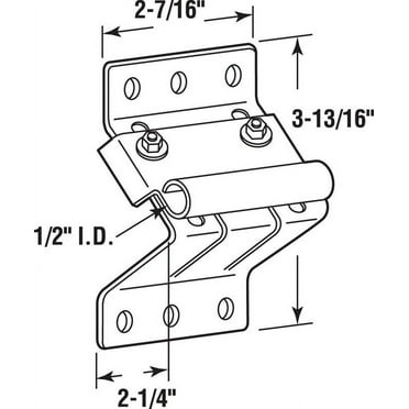 Prime Line GD52117 Heavy Duty Adjustable Top Mount Roller Fixture, 7/16 in Dia, Steel