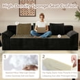 thumbnail image 4 of LUCKHAO 71" Memory Foam Loveseat Sofa, Corduroy Upholstered Cloud Couch in a Box, Small Space Boneless Sofa, No Assembly Required, Black, 4 of 8