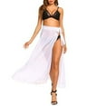 thumbnail image 5 of Fesfesfes Women Swimsuit Skirt Cover Up Mesh Bikini Smock Swimwear Beach Cover-Ups Wrap Skirt, 5 of 9