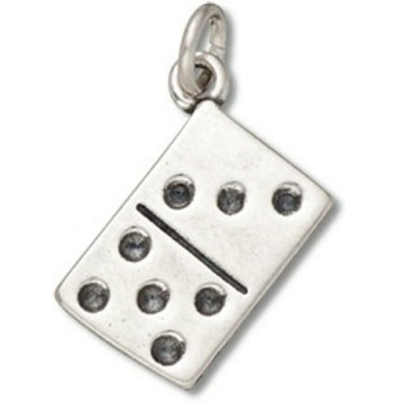 Sterling Silver 16" .8mm 3D One Four Side Three Five Side Table Domino Game Pendant Necklace