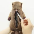 thumbnail image 4 of VONKY Mignon Loutre Farcie vers le Bas Crayon Stylo Cas Adorable et Fonctionnel Robuste et Durable en Polyester Forme de Loutre Crayon Cas Brun Loutre 1Set, 4 of 6