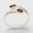 thumbnail image 2 of LBG British Made 14k White Gold Natural Garnet Womens Band Ring - 33 size options - 11.75 - 33 size options - Sizes 4 to 12 Available, 2 of 6