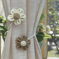 thumbnail image 6 of Curtain Tiebacks for Curtains Boho Holdbacks for Drapes, Farmhouse Jute Rope Tie Backs with Flower Decor, Window Curtain Accessories Holders for Indoor Outdoor Use, Set of 4, 6 of 13