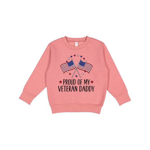 Inktastic Military Veteran Daddy Proud Son Daughter Toddler Sweatshirt