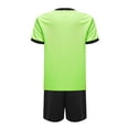 thumbnail image 4 of JanJean Kids Boys Soccer Jersey and Shorts Set Athletic T-Shirt Football Team Training Uniforms Fluorescent Green 8, 4 of 5