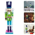 thumbnail image 2 of Christmas Wooden Nutcracker Adorn Creative Wood Soldier Nutcracker Ornament, 2 of 8