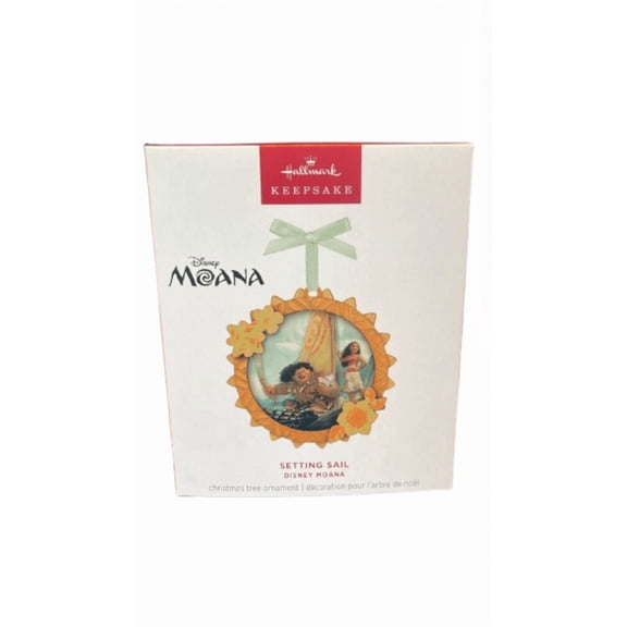 Hallmark 2025 Keepsake Moana Setting Sail Papercraft Christmas Ornament New