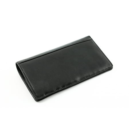 MENS ITALIAN COW LEATHER BIFOLD COMBINATION CHECKBOOK WALLET WITH ID (Best Combination With Yellow)