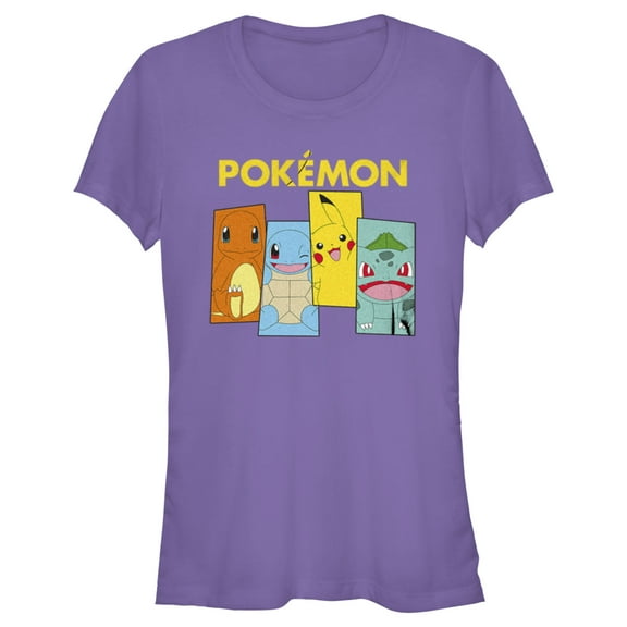 Junior's Pokemon Character Boxes  Graphic Tee Purple 2X Large