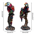thumbnail image 4 of Estatua de loro de resina de estilo europeo para adorno de mesa, accesorio, suministros de regalo para decoración de hogar, oficina y paisaje, B, 4 of 5