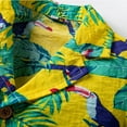 thumbnail image 5 of KYAIGUO Toddler Kids Boys Shirt 2PCS Outfit Summer Hawaiian Button down Shirt + Shorts Summer Breathable Cotton Set Sized 18M-6Y, 5 of 8