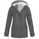 thumbnail image 3 of Chaqueta gruesa de felpa de Color liso para mujer, impermeable con capucha de talla grande para exteriores, chaquetas cálidas a prueba de viento para Otoño e Invierno, 3 of 5