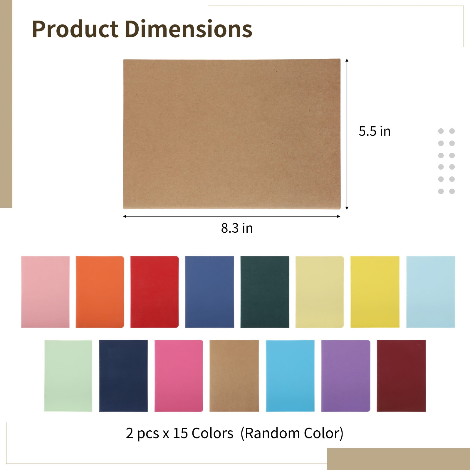 30 PCS Colorful A5 Notebooks, 60 Pages Lined Notebooks, Blank Books for Students with Soft Kraft Covers, Empty Notebooks for Writing Journals, Drawing, Sketching, Creative Projects, 5.5 x 8.3 Inches