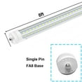 thumbnail image 4 of 8Ft Single Pin Fa8 LED Tube Light Bulbs,D Shape 120W 12000Lm 6000K,4-Pack, 4 of 7